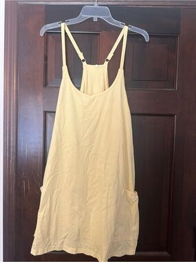 Yellow Sleeveless Pocket Sundress